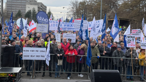 Steelworkers protest at Liberty Steel in Ostrava